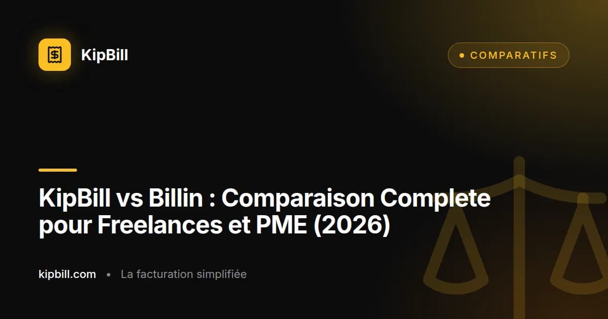 KipBill vs Billin comparaison logiciel facturation 2026
