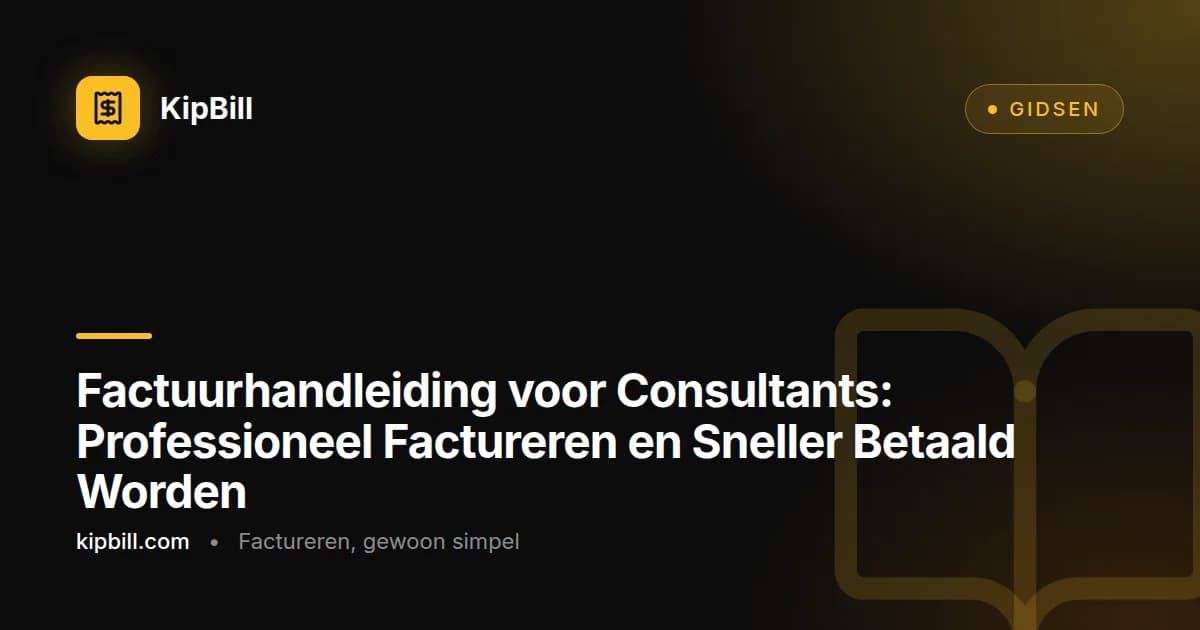 Consultant die een professionele factuur bekijkt op een laptop met projectdocumenten