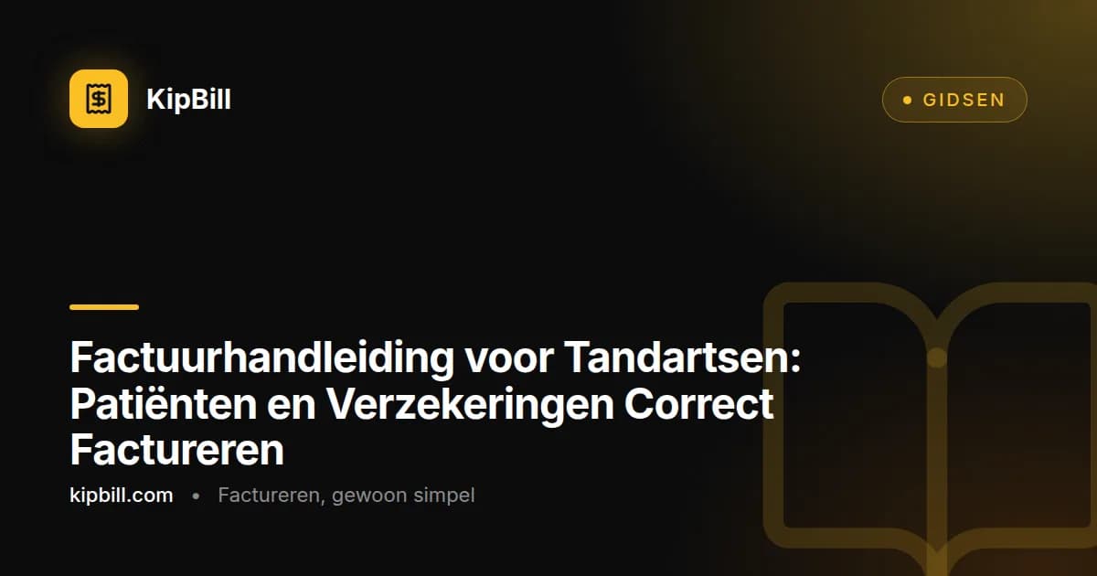 Voorbeeld van een tandartsfactuur met behandelcodes, patiëntgegevens en betalingsoverzicht
