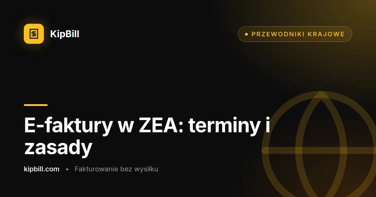 Harmonogram obowiązku e-faktur w Zjednoczonych Emiratach Arabskich według progu przychodów i dla instytucji publicznych