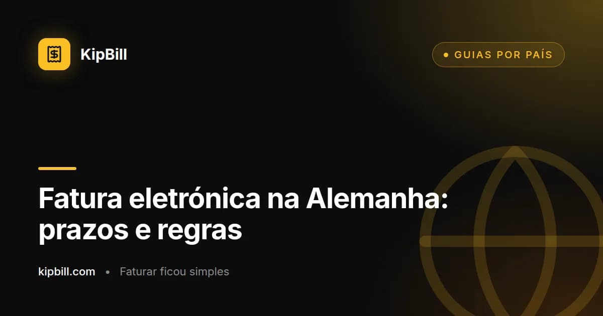Calendário da fatura eletrónica obrigatória na Alemanha para freelancers e pequenas empresas