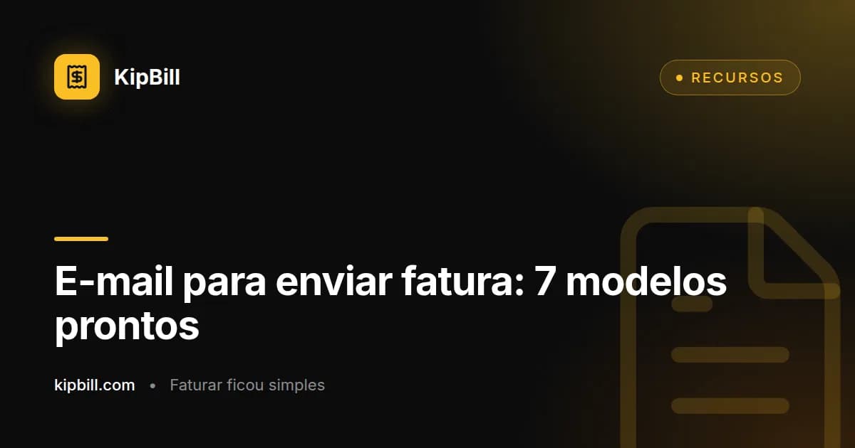 Modelos de e-mail para enviar faturas a freelancers e pequenas empresas
