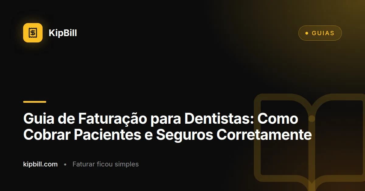 Exemplo de fatura odontológica mostrando códigos de procedimentos, dados do paciente e detalhamento de pagamentos