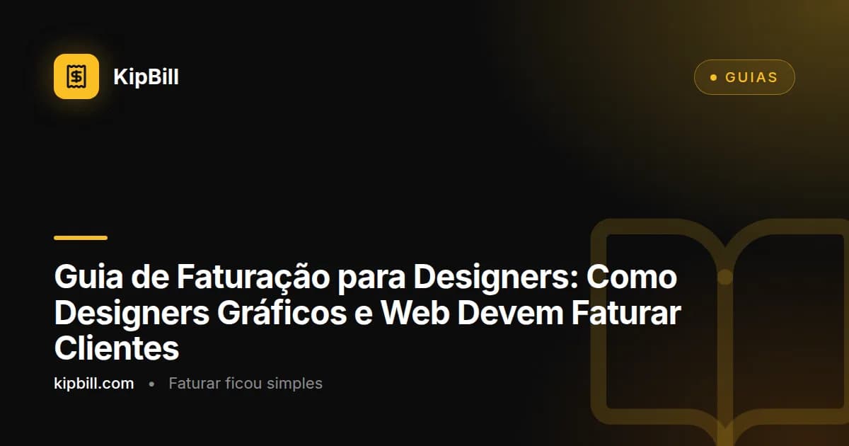 Designer freelance a analisar uma fatura de projeto ao lado de mockups de identidade de marca num monitor