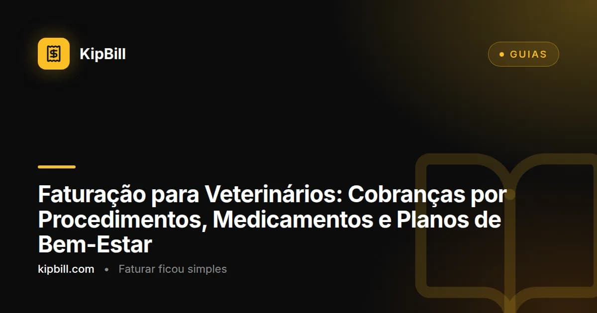 Fatura de clínica veterinária mostrando procedimentos detalhados, custos de medicamentos e análises laboratoriais para uma visita de bem-estar animal