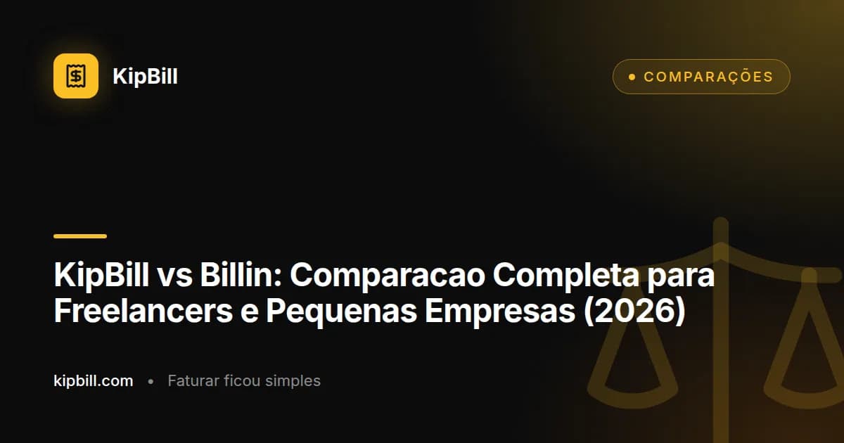 KipBill vs Billin comparação software faturação 2026
