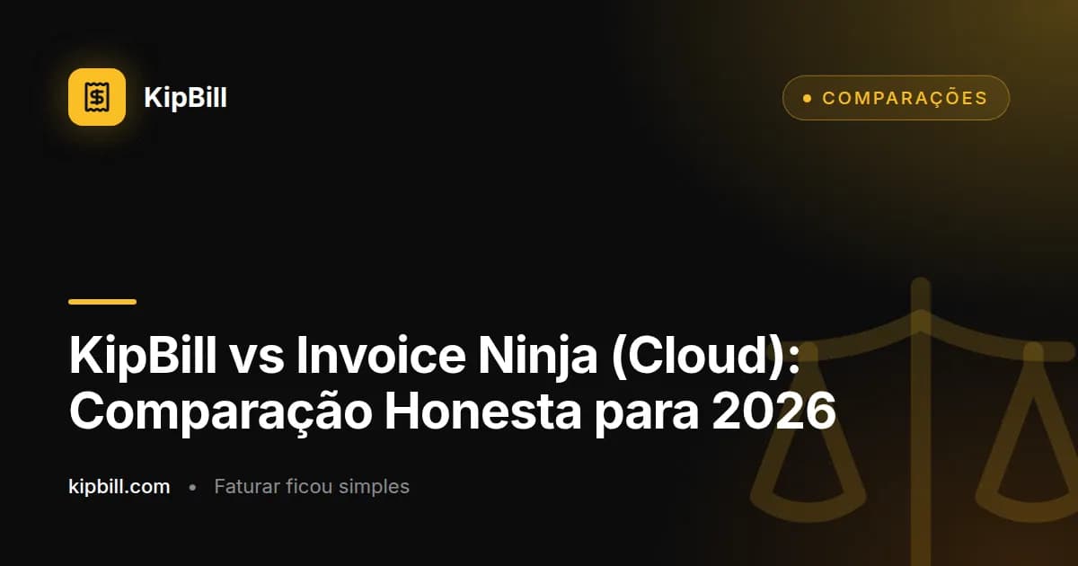 Comparação entre KipBill e Invoice Ninja na nuvem para freelancers