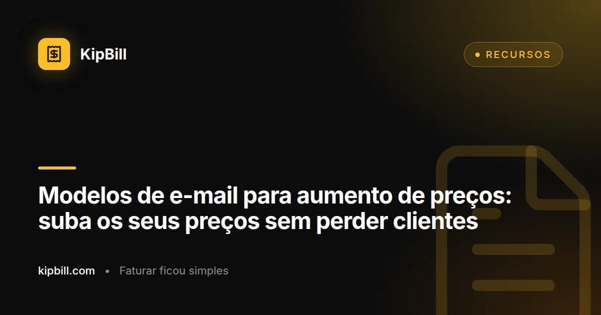 Modelos de e-mail de aumento de preços e de tarifas para freelancers e pequenas empresas