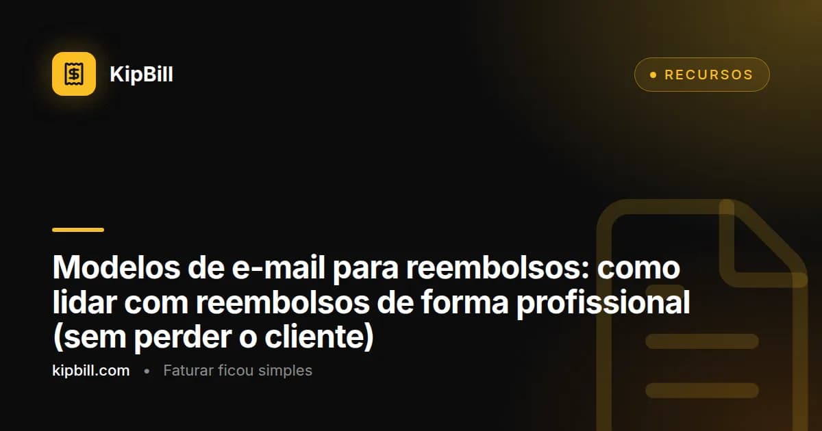 Modelos de e-mail de reembolso e nota de crédito para freelancers e pequenas empresas