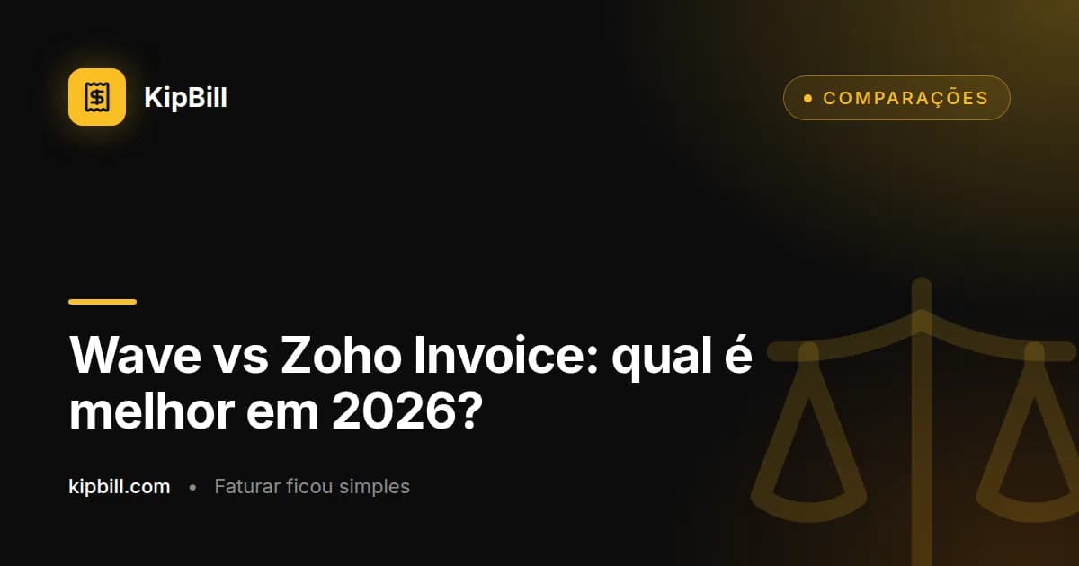 Comparação Wave vs Zoho Invoice para pequenas empresas 2026